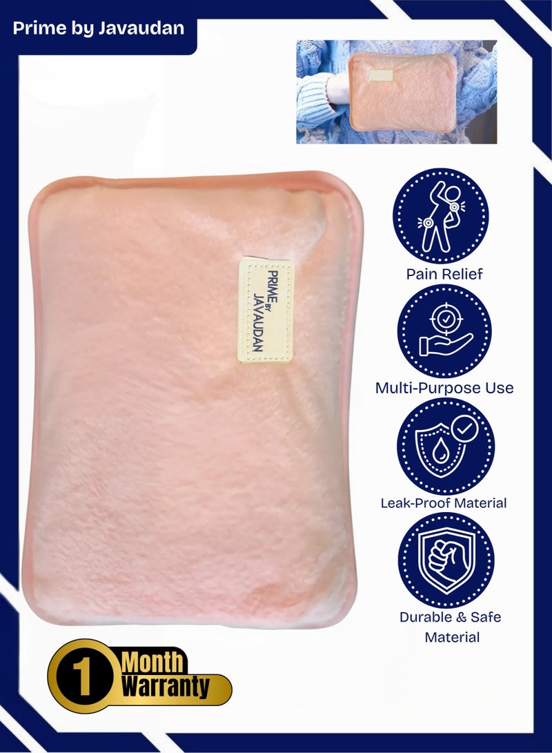 برايم بي جافاودان حقيبة ماء ساخن كهربائية قابلة لإعادة الشحن مع غطاء من الصوف لتخفيف آلام التشنجات والرقبة والكتفين وحقيبة العلاج الساخن وتدفئة اليدين والقدمين - Image 1